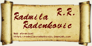 Radmila Radenković vizit kartica